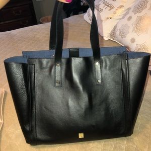 Ivanka Trump Soho Leather Tote in Black